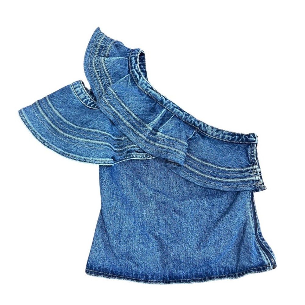 Self Portrait NWOT Asymmetric Frill Top